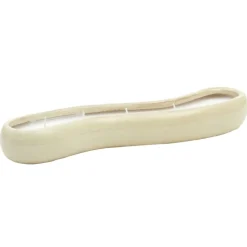 Świeca ceramiczna Glaze podłużna biała