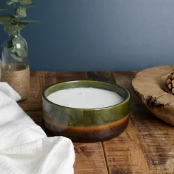 Świeca Glaze XL w ceramice zielona