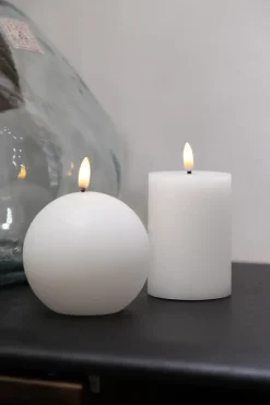 Świeca Molia kula LED czerwona 10cm