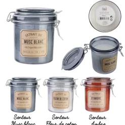 Świeca zapachowa w słoiku Musc Blanc