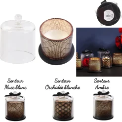 Świeczka zapachowa z kloszem Ambre