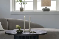 Świecznik ceramiczny na 2 świece beżowy