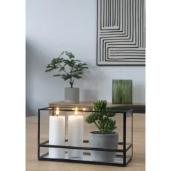 Świecznik Hurricane średni czarny