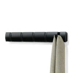 Wieszak, 5 uchwytów, czarny, FLIP