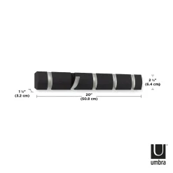 Wieszak, 5 uchwytów, driftwood/nikiel FLIP