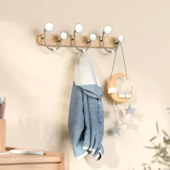 Wieszak 9 uchwytów Melody naturalny/