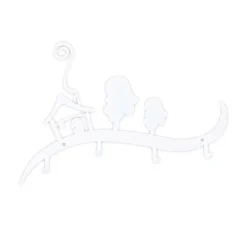 Wieszak ścienny Domek biały