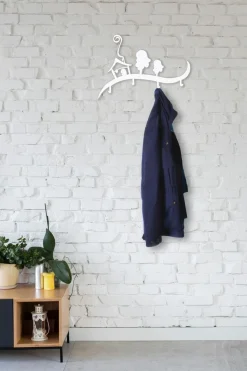 Wieszak ścienny Domek biały