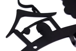 Wieszak ścienny Domek czarny