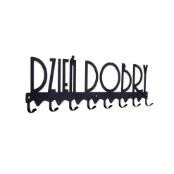 Wieszak ścienny Dzień dobry 02 czarny