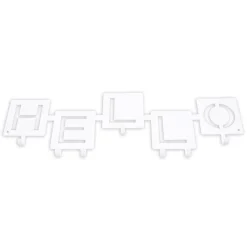 Wieszak ścienny Hello biały