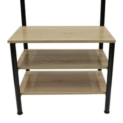 Wieszak Country z 3 półkami naturalny/czarny