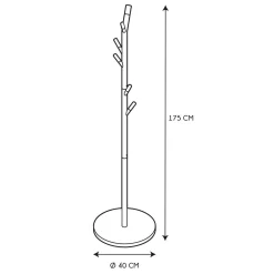 Wieszak Derby czarny/naturalny
