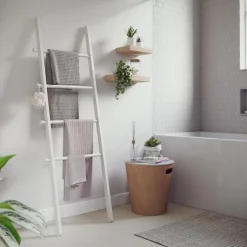 Wieszak drabina Leana biały