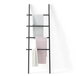 Wieszak drabina Leana czarny