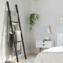 Wieszak drabina Leana czarny