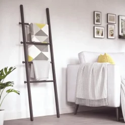 Wieszak drabina Leana czarny