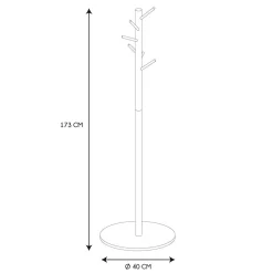 Wieszak Miko czarny/ naturalny