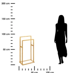 Wieszak na ręczniki stojący bambusowy