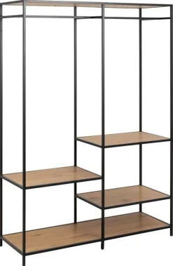 Wieszak na ubrania Seaford dąb/czarny