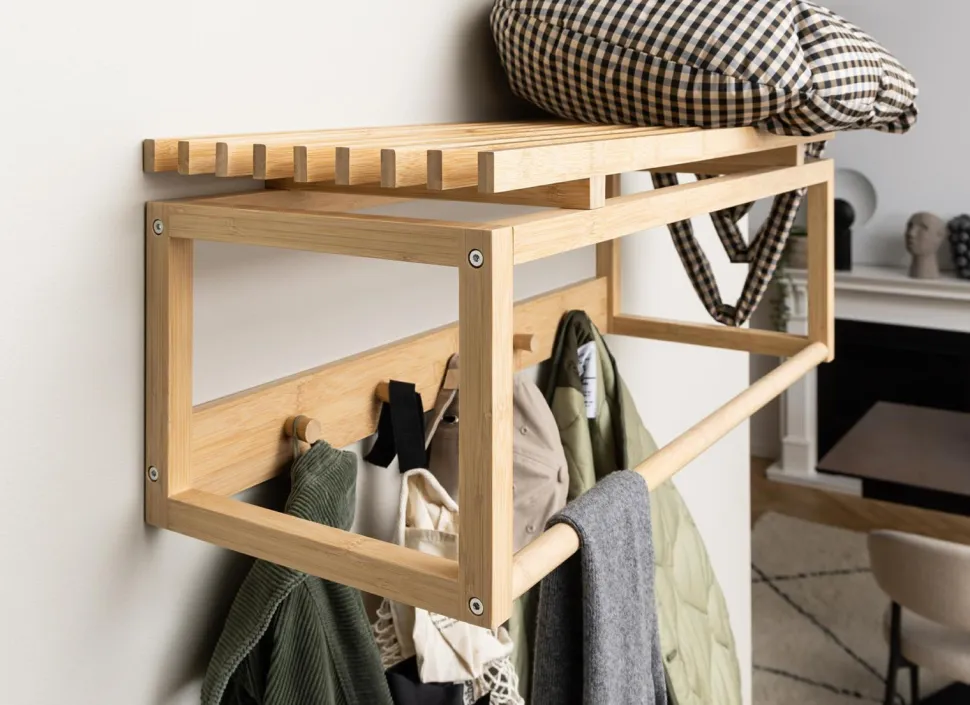 Wieszak na ubrania z półką Bali