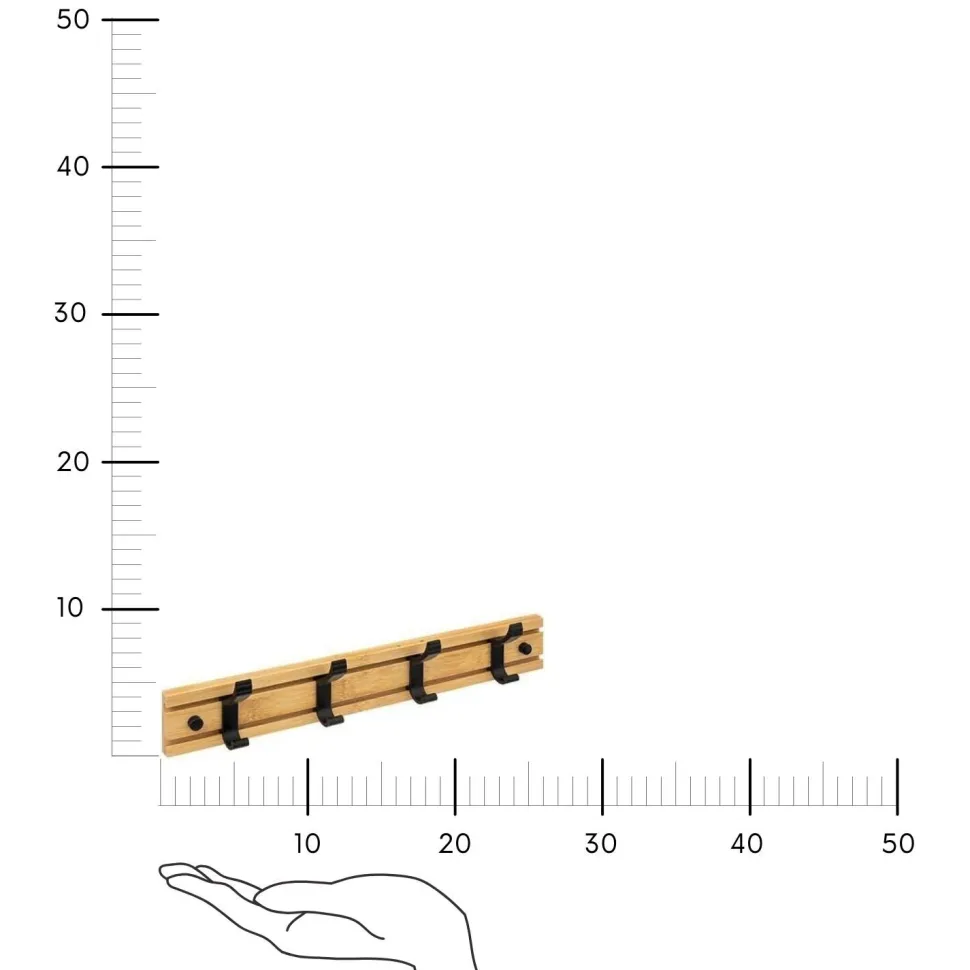 Wieszak na ubrania z przeuswanymi głowicami bambusowy