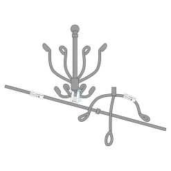 Wieszak podłogowy Loop szary