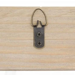 Wieszak w kształcie narty z 6 hakami naturalny