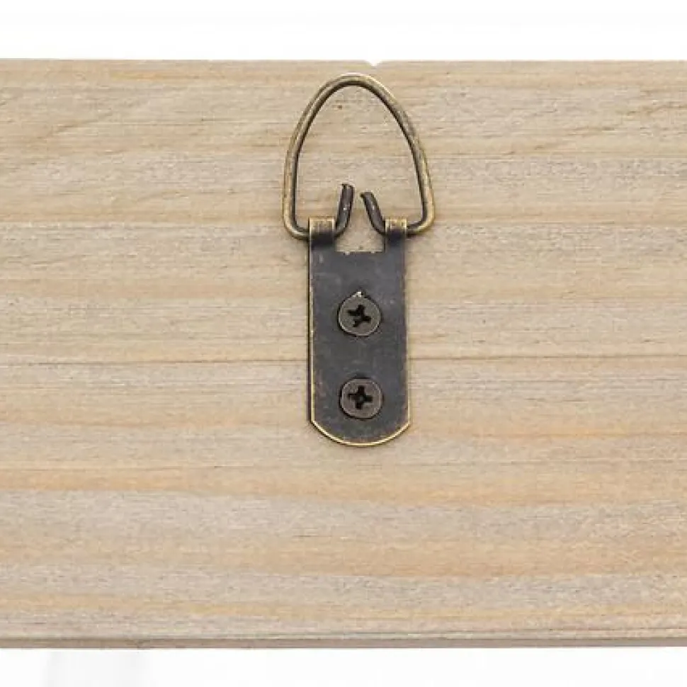 Wieszak w kształcie narty z 6 hakami naturalny