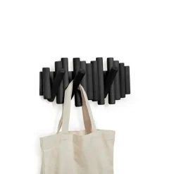 Wieszak z 5 uchwytami, Picket czarny