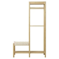 Wieszak z siedziskiem Ember bambusowy