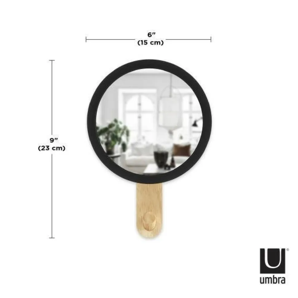 Wieszak/Lustro HUB czarne / naturalne