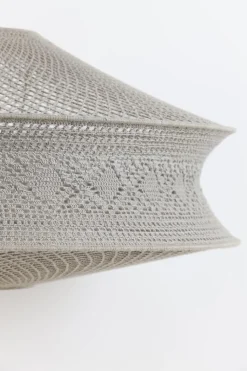 Wiszący abażur TARIDA beżowy 80x42cm