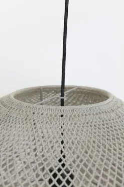 Wiszący abażur TARIDA beżowy 80x42cm