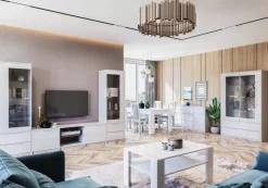 Witryna duża Merle biały połysk