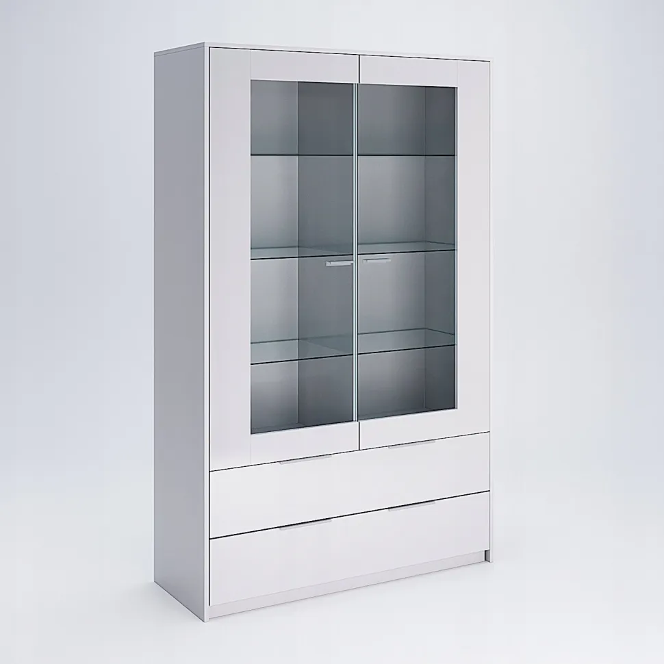 Witryna duża Merle biały połysk