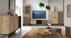 Witryna Markle dąb craft/czarny