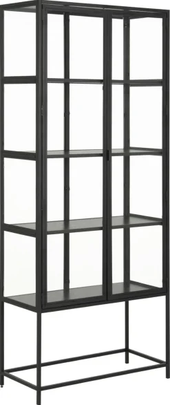 Witryna Seaford czarna wysoka