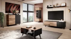 Witryna wąska Adre dąb wotan/ czarna