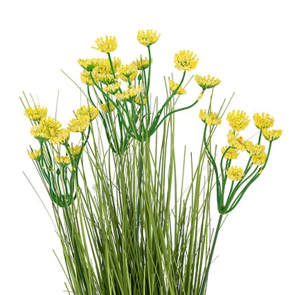 Wiązanka sztucznych polnych kwiatów żółtych