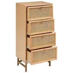 Wąska komoda Rayo rattan