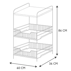 Wózek barek Dolie czarny/ orzech