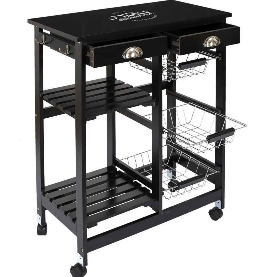 Wózek barek Troy czarny