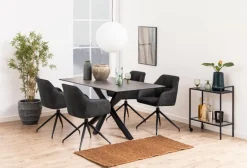 Wózek barowy Seaford naturalny/czarny