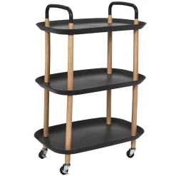 Wózek/ stolik Kaleo czarny/ naturalny