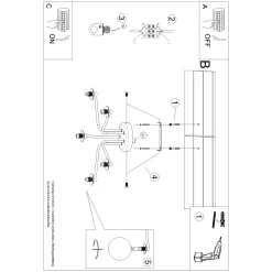 Żyrandol ASTRAL 5 biały