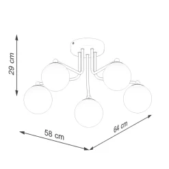 Żyrandol ASTRAL 5 czarny
