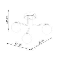 Żyrandol ASTRAL 3 czarny