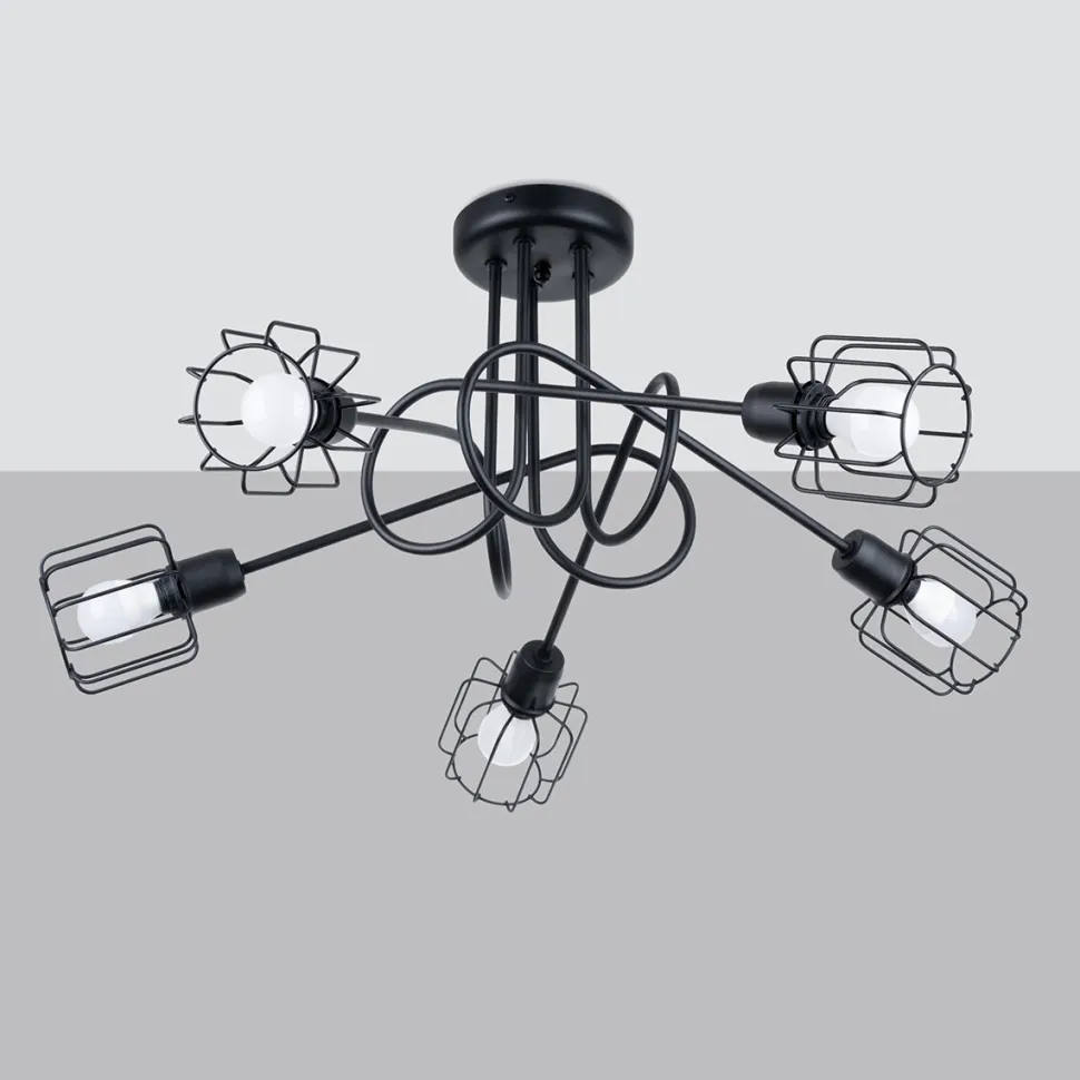 Żyrandol BELUCI 5S czarny