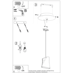 Żyrandol BLUM 1 biały